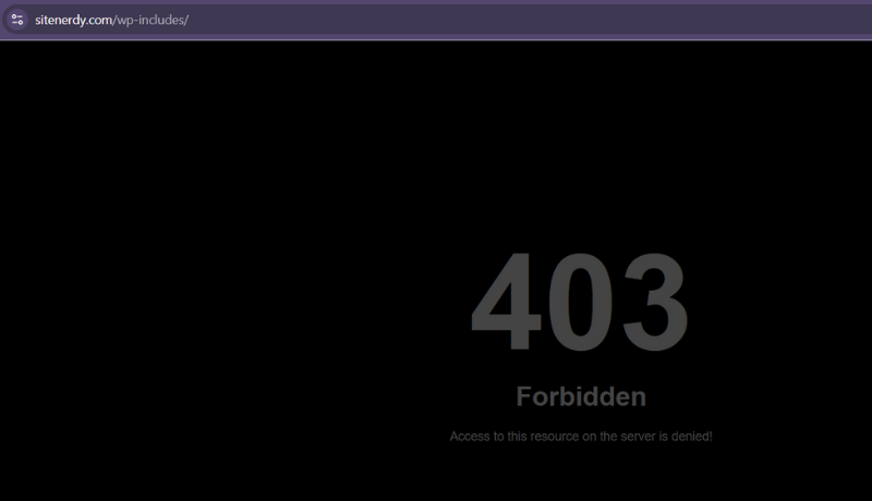 Disabled Directory Browsing