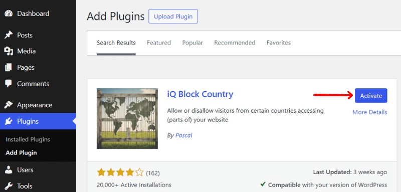 Install and Activate iQ Block Country
