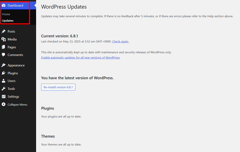 WordPress Updates