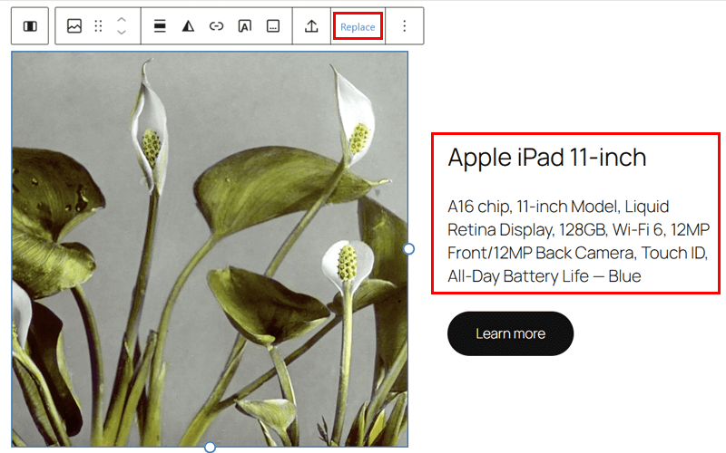 Change Text and Replace Image