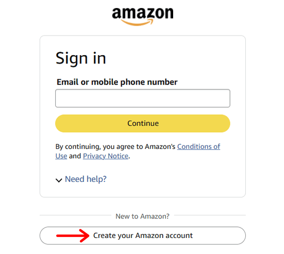 Create an Amazon Account