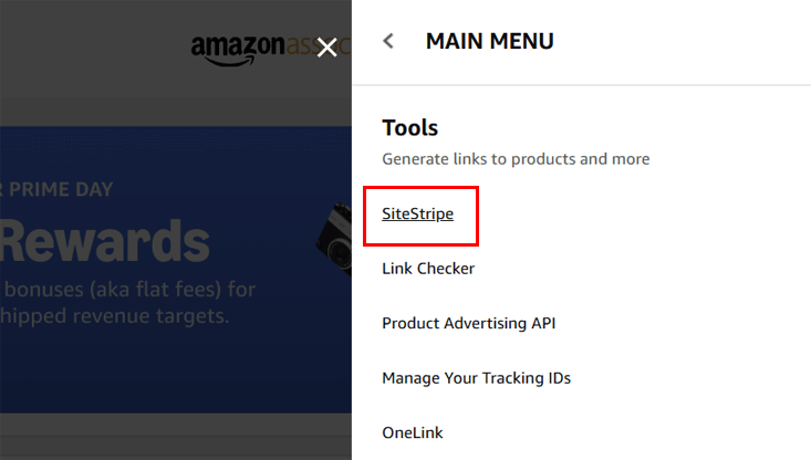 Pick SiteStripe for Links
