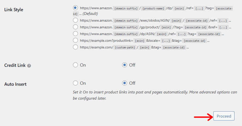 Proceed with Chosen Link Type