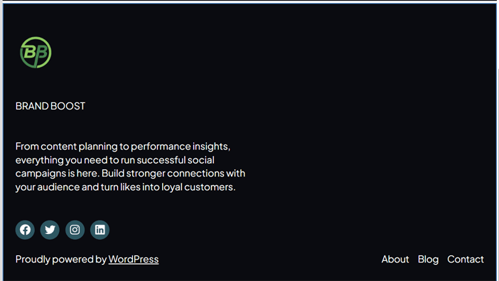 Design Footer Section