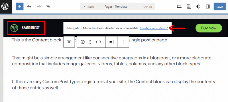 Logo Change, and Click Add Menu Option