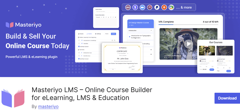 Masteriyo WordPress LMS Plugin