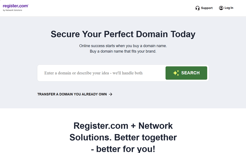 Register.com Domain Name Registrar
