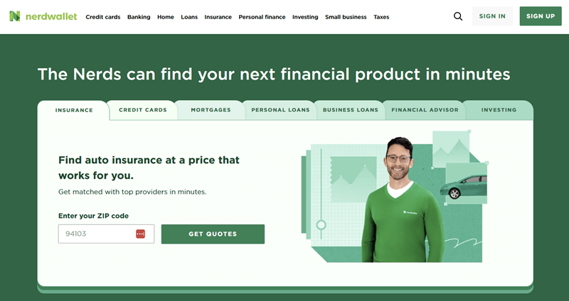 NerdWallet Finance Blog Example