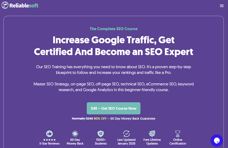 ReliableSoft The Complete SEO Course