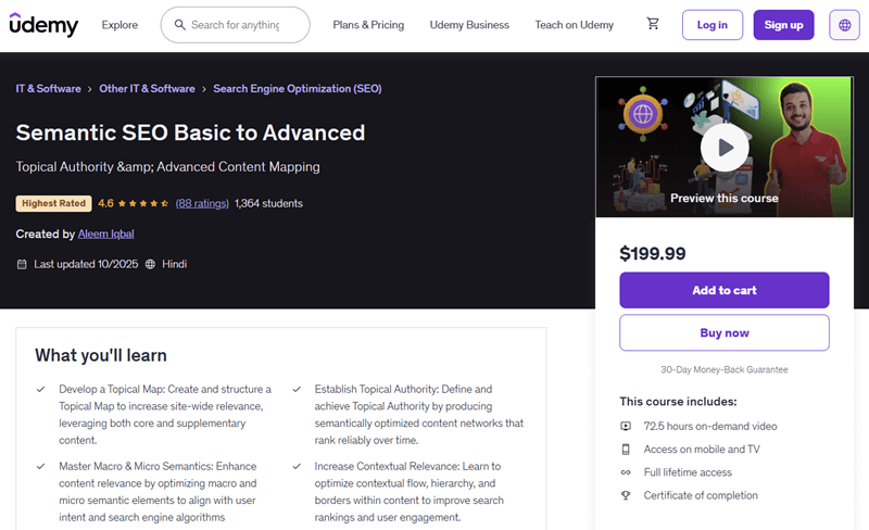 Semantic SEO Basic to Advanced Course
