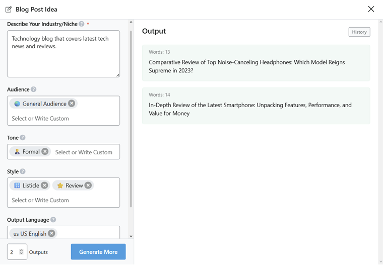 Blog Post Idea by Rank Math's Content AI