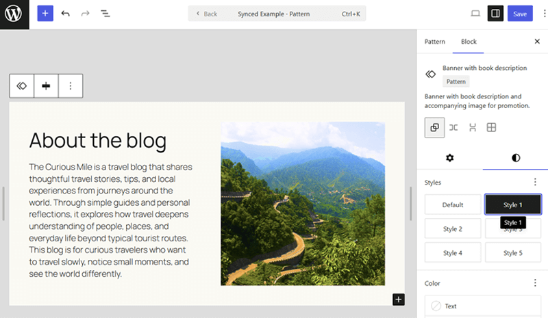 Isolate Mode of a Synced Pattern
