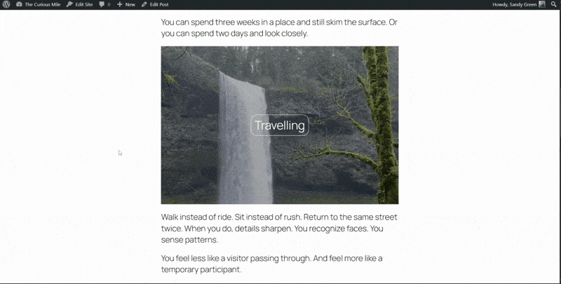 Preview of Cover Block with Embed Video