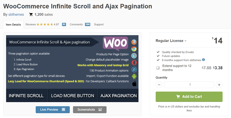 WooCommerce Infinite Scroll and Ajax Pagination
