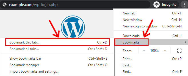 Adding Bookmark on Chrome