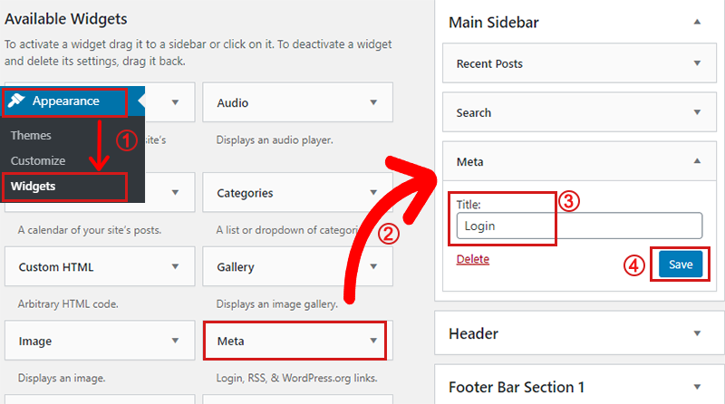Steps for Adding Meta Widget