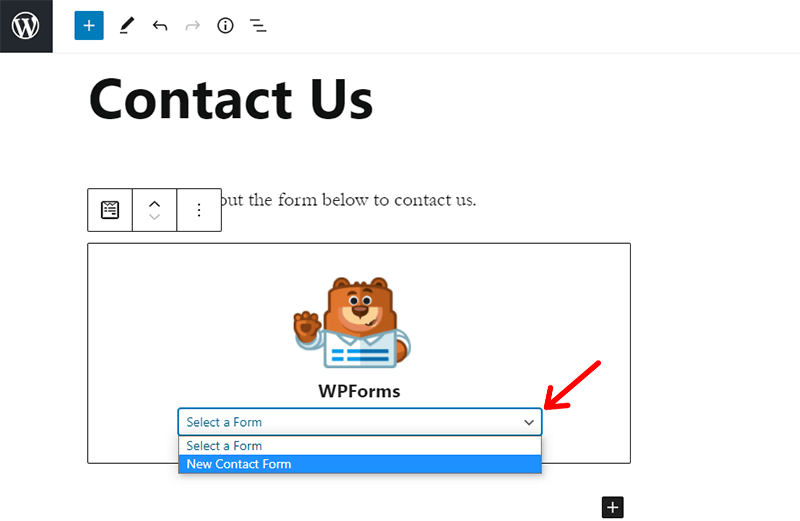 WPForms Select Form with Name