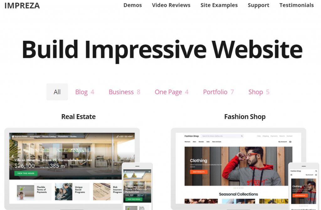 Impreza Most Popular WordPress Theme