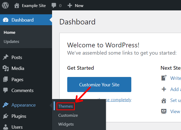 WordPress Dashboard Themes Page