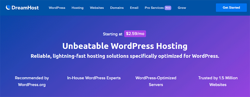 WordPress Hosting By DreamHost
