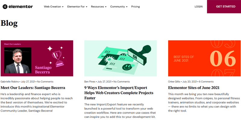 Elementor Review Blogs