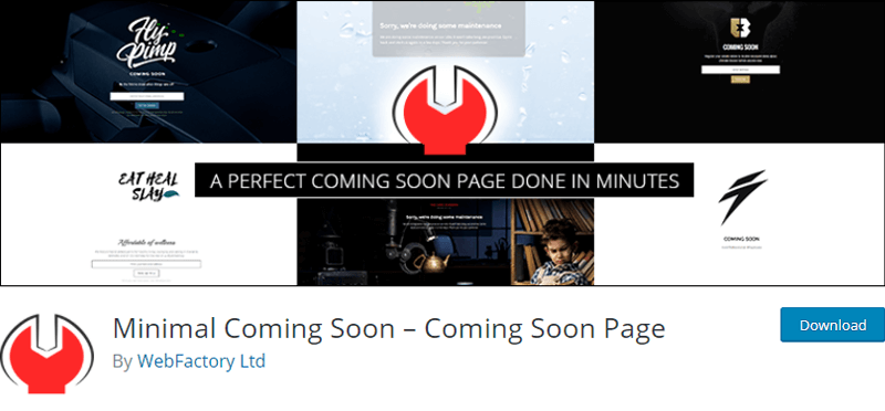 Minimal Coming Soon Page Plugin