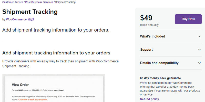Shipment Tracking WooCommerce Extension