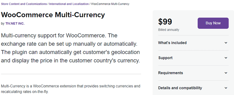 WooCommerce MultiCurrency Extension