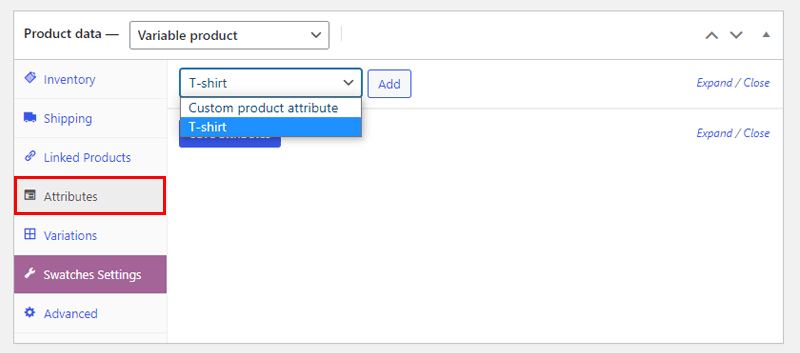 Go to attributes and select
