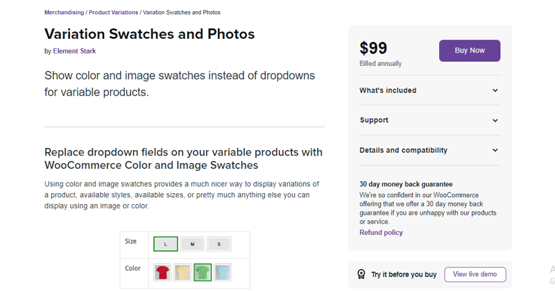 Variation Swatches and Photos WooCommerce Extension