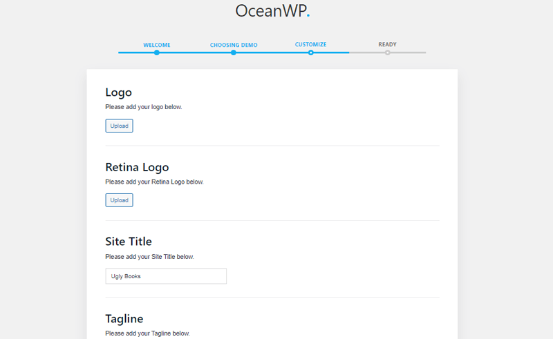 Customization Options for Setup Wizard