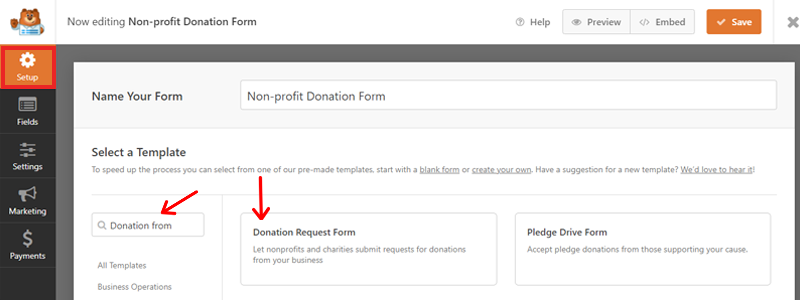 wpforms-setup-page-to-import-template