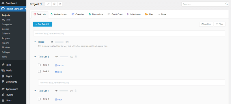 Adding More Task List and Task