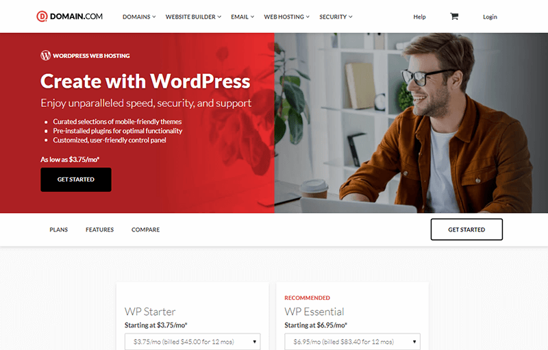 Domain.com Cheap WordPress Hosting