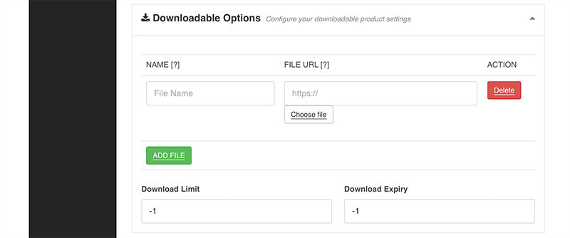 Dokan Downloadable Options