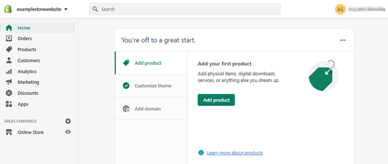 Shopify Dashboard