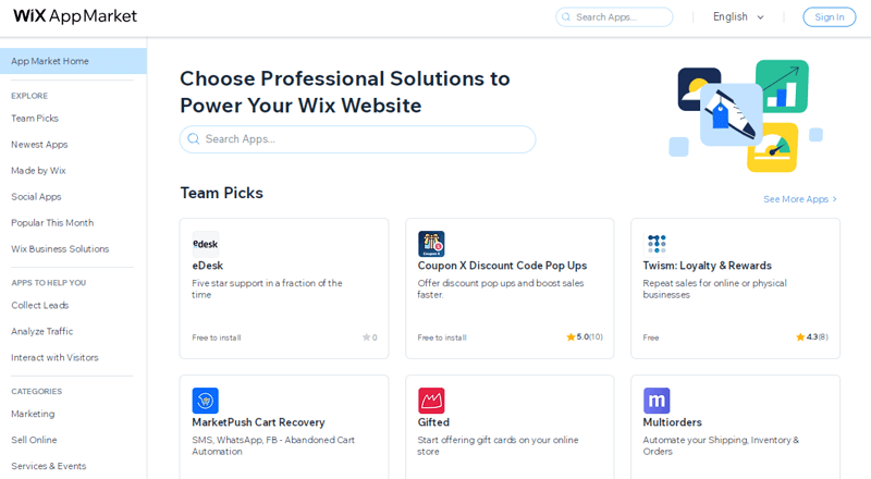 Wix App Market