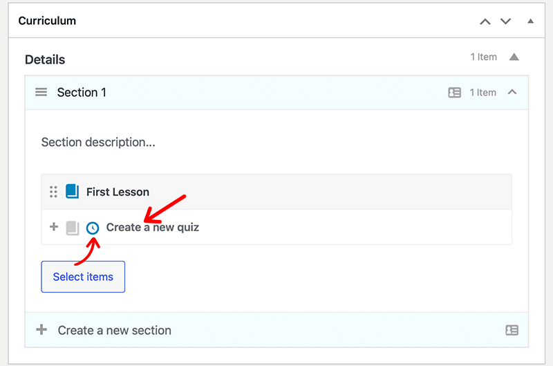 Create LearnPress Quiz