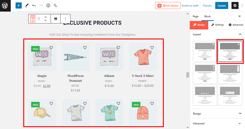 Select the Suitable Layout & See the Changes on the Left Side