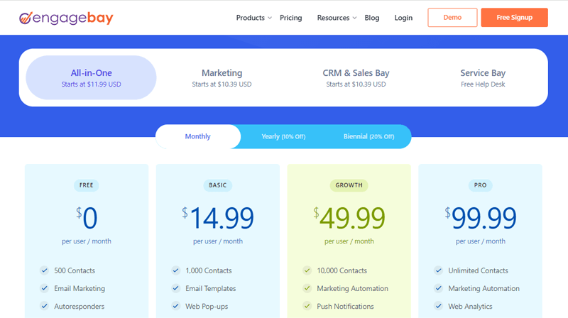 EngageBay Pricing