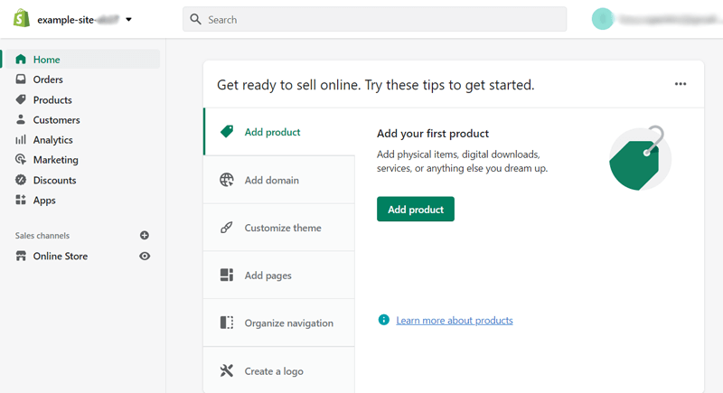 Shopify Dashboard