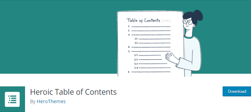 Heroic Table of Contents WordPress Plugin
