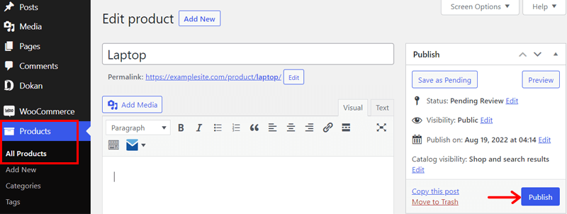 Adding Products to Make a Marketplace using WordPress
