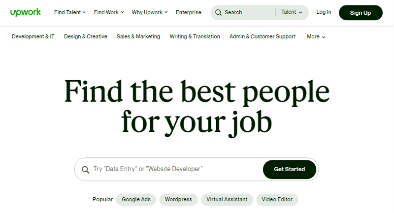 Upwork For Hiring A WordPress Developer