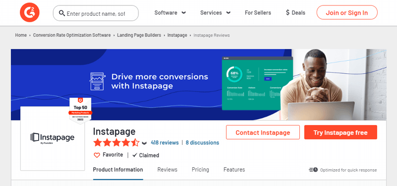 Reviews of Instapage