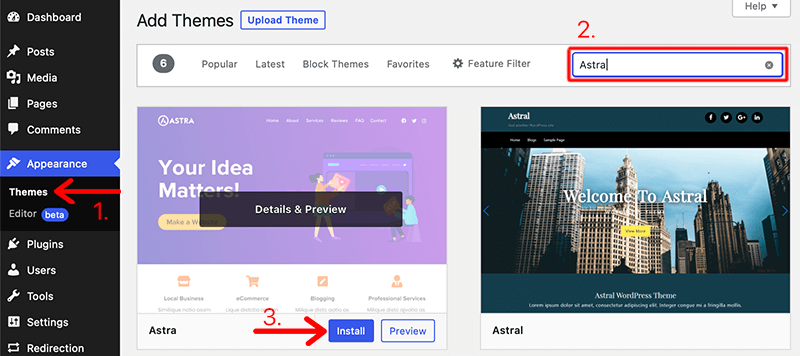 Install a WordPress Theme