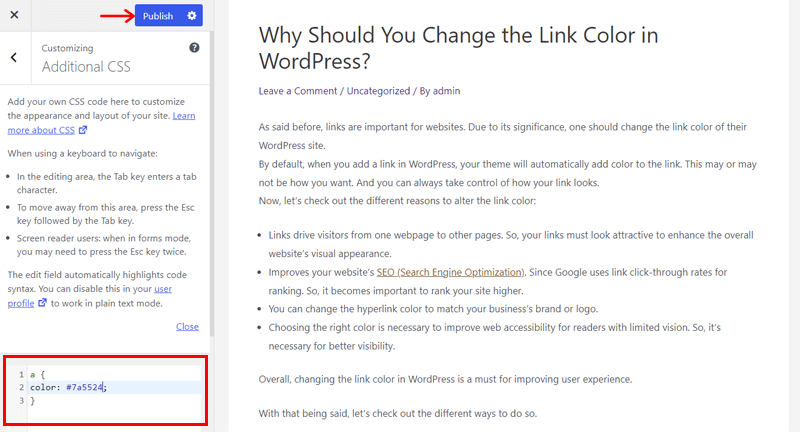 Publish after Adding Additional Code