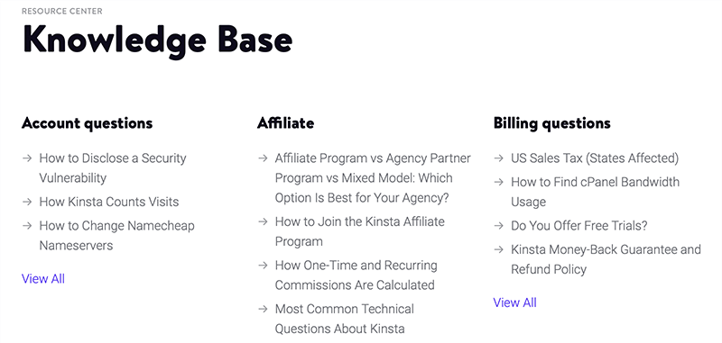 Kinsta Knowledge Base