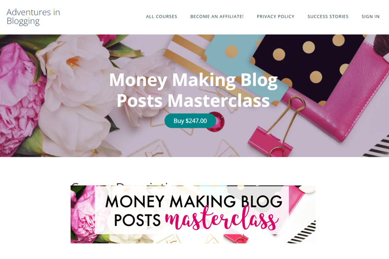 Money Making Blog Posts Masterclass - Blogging and Content Marketing Courses