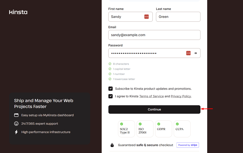 Create a Kinsta Account
